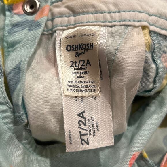 OshKosh B'gosh Lemon Print Overalls - Toddler Girl 2T - Picture 5 of 6